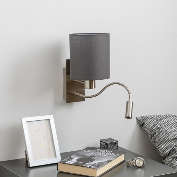 Brilagi - LED Nástěnná lampa NUBILA 1xE27/25W/230V + LED/3W chrom/antracit