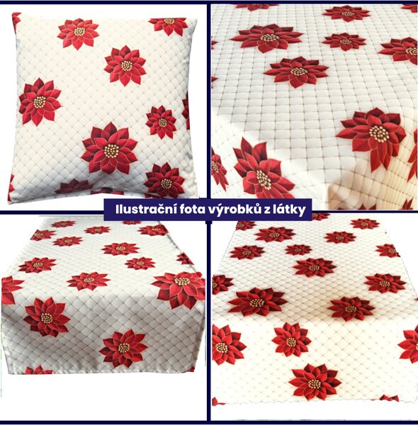 Vánoční dekorační látka SOFT 22992-1001 bez obšití 150