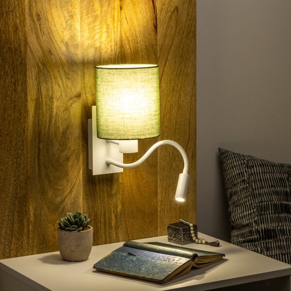 Brilagi - LED Nástěnná lampa NUBILA 1xE27/25W/230V + LED/3W bílá/zelená