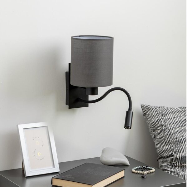 Brilagi - LED Nástěnná lampa NUBILA 1xE27/25W/230V + LED/3W černá/antracit