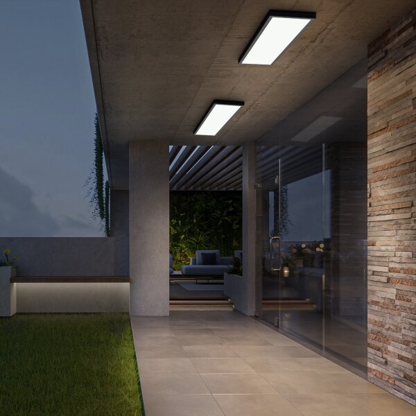 Brilagi- LED Koupelnové stropní svítidlo FRAME LED/40W/230V 120x30 cm IP44 černá