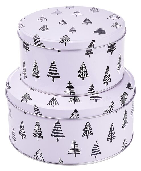 COOKIE JAR Dóza kulatá jedličky 16,7 cm