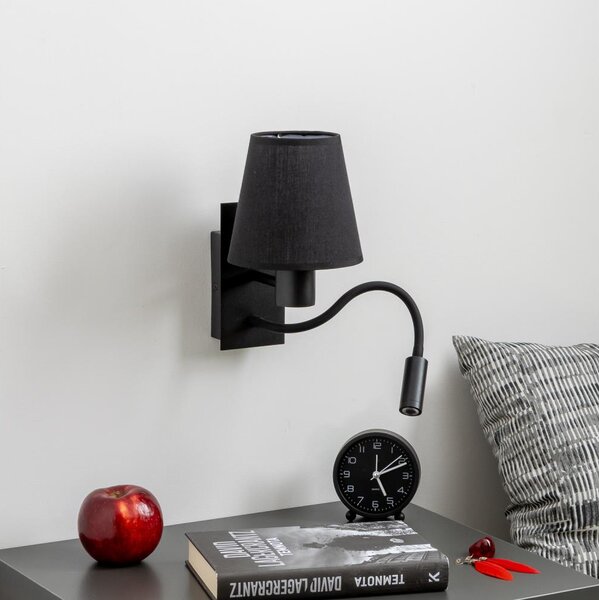 Brilagi - LED Nástěnná lampa NUBILA 1xE27/25W/230V + LED/3W černá