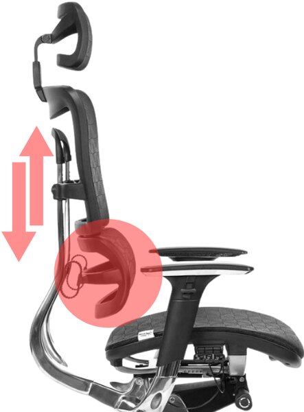 MERCURY Ergonomická kancelářská židle ORION JNS-801, černá sítovina W-51 (vzorovaná), leštěný kříž