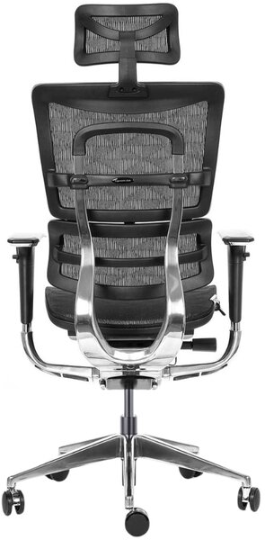 MERCURY Ergonomická kancelářská židle ORION JNS-801, černá sítovina W-51 (vzorovaná), leštěný kříž
