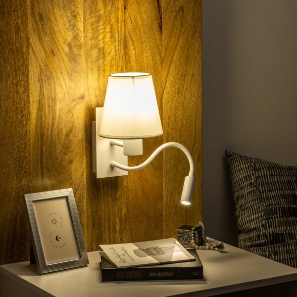 Brilagi - LED Nástěnná lampa NUBILA 1xE27/25W/230V + LED/3W bílá