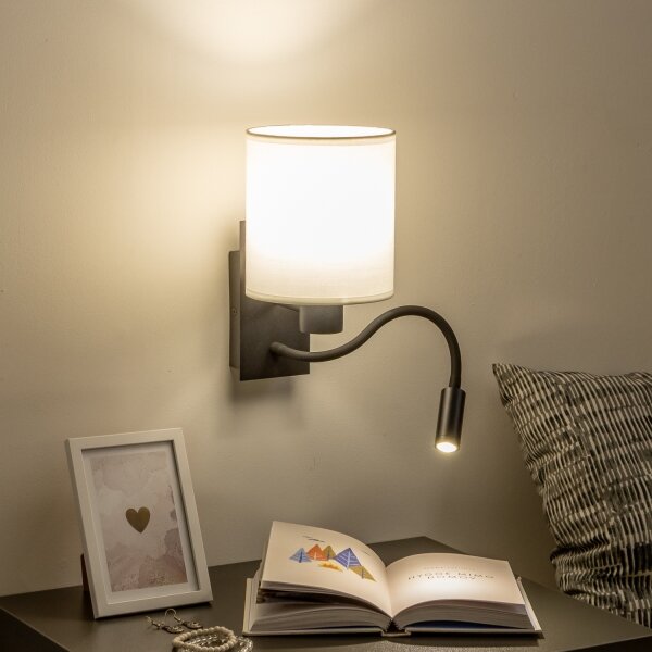 Brilagi - LED Nástěnná lampa NUBILA 1xE27/25W/230V + LED/3W černá/bílá