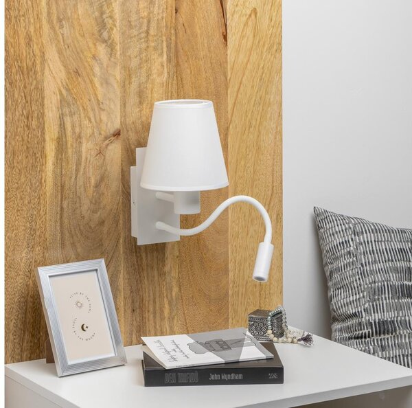 Brilagi - LED Nástěnná lampa NUBILA 1xE27/25W/230V + LED/3W bílá