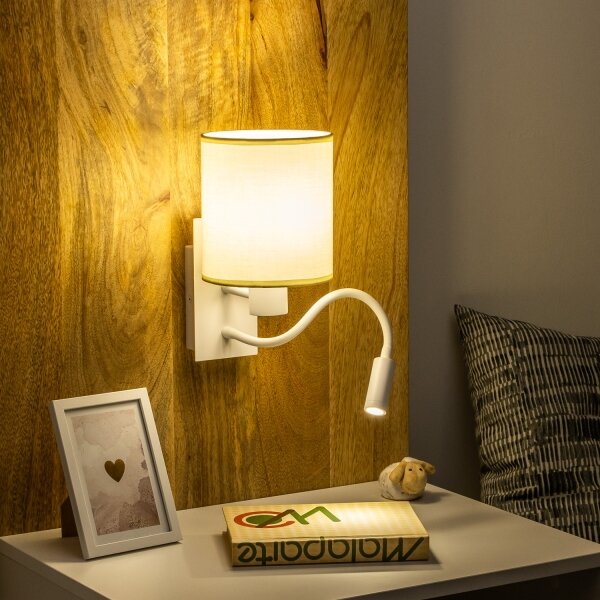 Brilagi - LED Nástěnná lampa NUBILA 1xE27/25W/230V + LED/3W bílá/krémová