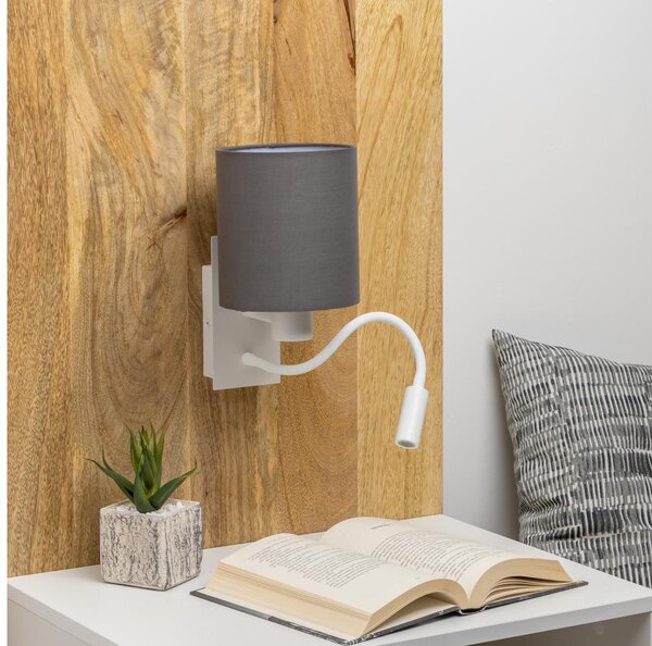 Brilagi - LED Nástěnná lampa NUBILA 1xE27/25W/230V + LED/3W bílá/antracit