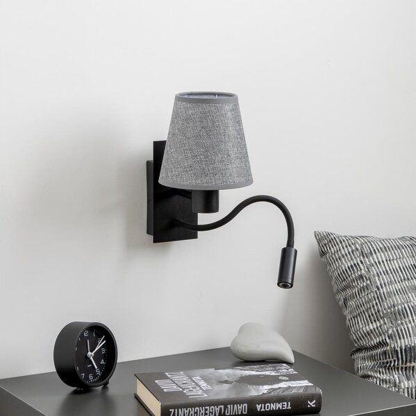 Brilagi - LED Nástěnná lampa NUBILA 1xE27/25W/230V + LED/3W černá/šedá
