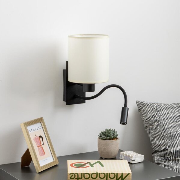 Brilagi - LED Nástěnná lampa NUBILA 1xE27/25W/230V + LED/3W černá/krémová