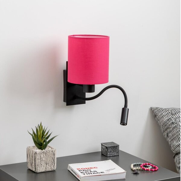 Brilagi - LED Nástěnná lampa NUBILA 1xE27/25W/230V + LED/3W černá/růžová