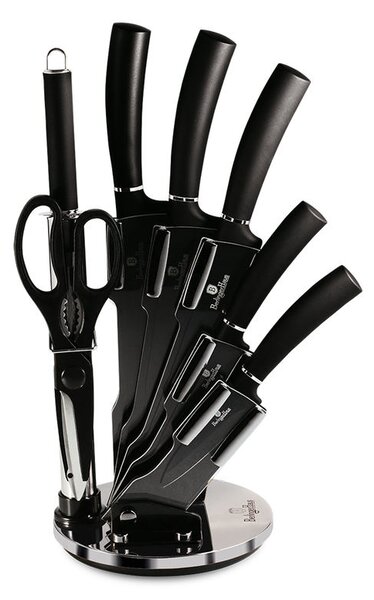 Sada nožů ve stojanu 8 ks Matte Black Collection