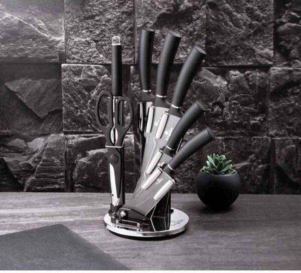 Sada nožů ve stojanu 8 ks Matte Black Collection