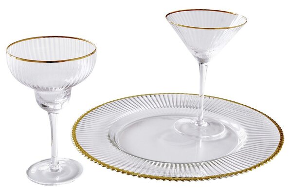 GOLDEN TWENTIES Sklenice na Cosmopolitan se zlatým okrajem 350 ml