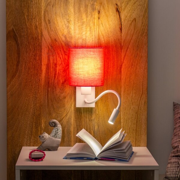 Brilagi - LED Nástěnná lampa NUBILA 1xE27/25W/230V + LED/3W bílá/růžová