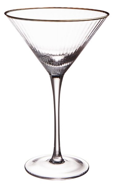 GOLDEN TWENTIES Sklenice na martini se zlatým okrajem 300 ml