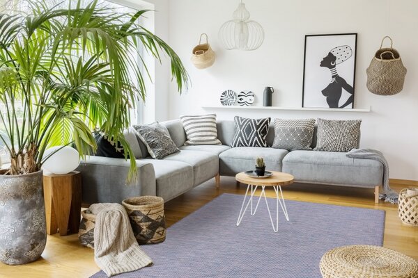 Balta Kusový koberec Sisalový PATIO 2778 modrý / růžový / béžový Rozměr: 78x150 cm