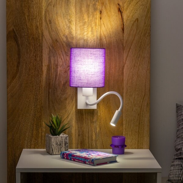 Brilagi - LED Nástěnná lampa NUBILA 1xE27/25W/230V + LED/3W bílá/fialová