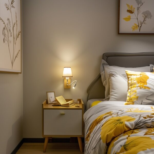 Brilagi - LED Nástěnná lampa NUBILA WOOD 1xE27/25W/230V + LED/3W dub/hnědá