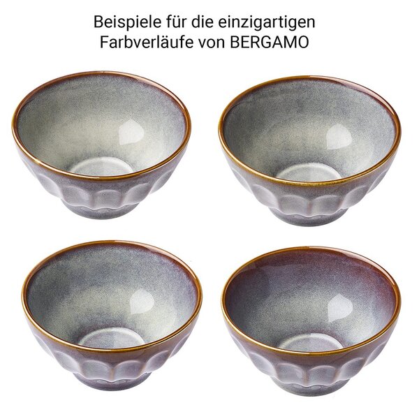 BERGAMO Miska 850 ml - šedohnědá