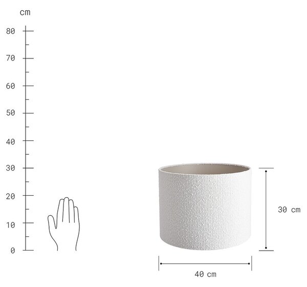 TANA Stínidlo na lampu 40 cm - bílá