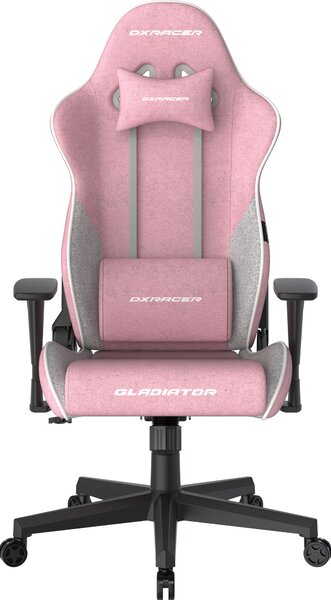 Herní židle DXRacer GLADIATOR růžovo-bílá, látková