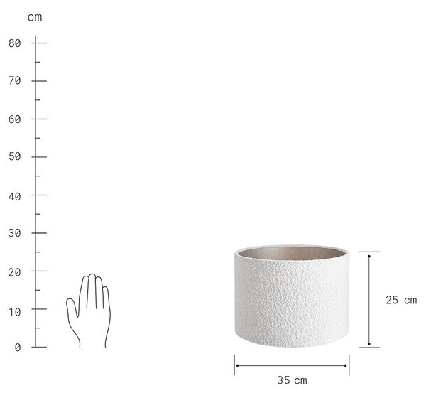 TANA Stínidlo na lampu 35 cm - bílá
