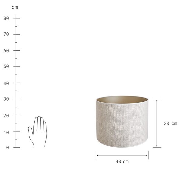 TANA Stínidlo na lampu 40 cm - krémová