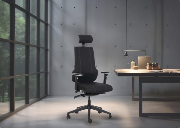 Zdravotní ergonomická kancelářská židle MERCURY HEALTH s podhlavníkem –