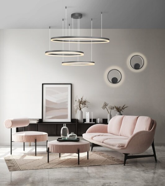 Azzardo AZ4707 - LED Lustr na lanku HALO LED/130W/230V černá