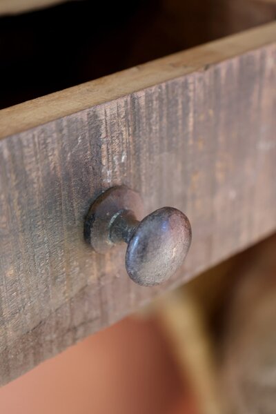 Nástěnná police s šuplíkem Grimaud Recycled Wood