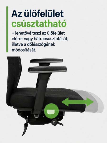 Zdravotní ergonomická kancelářská židle MERCURY HEALTH s podhlavníkem –