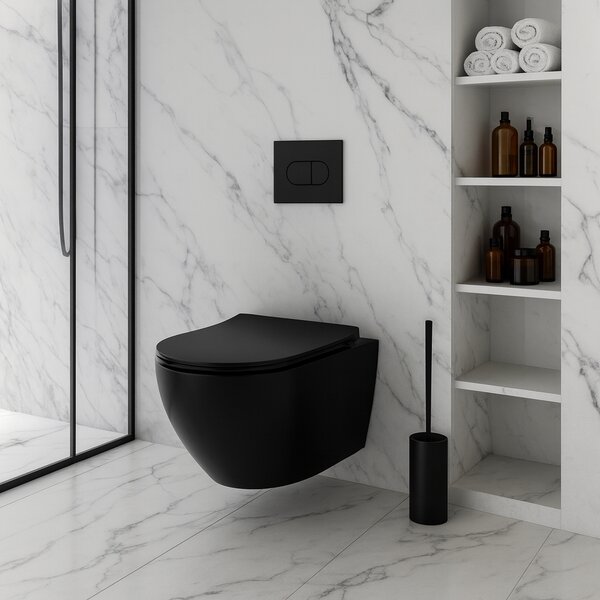 Závěsná WC mísa Rea Carlo Mini Tornado NF BLACK MATT