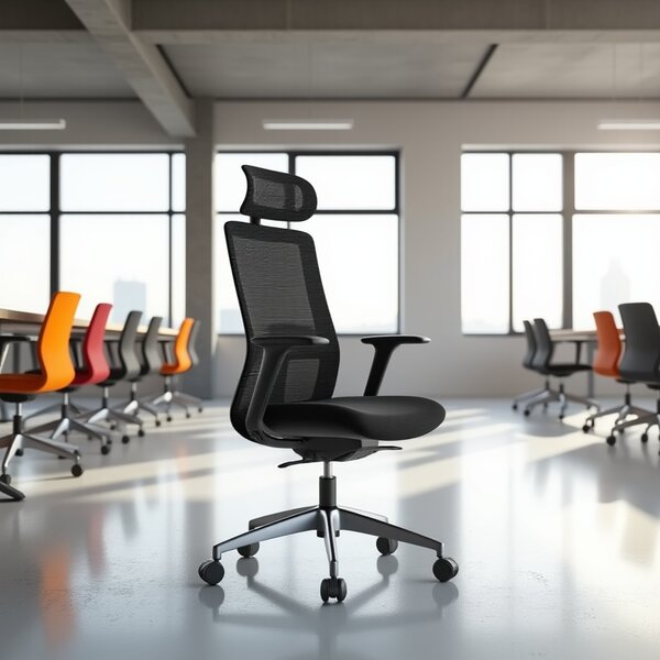 Ergonomická kancelářská židle MERCURY WISDOM ČERNÁ – síťovaná