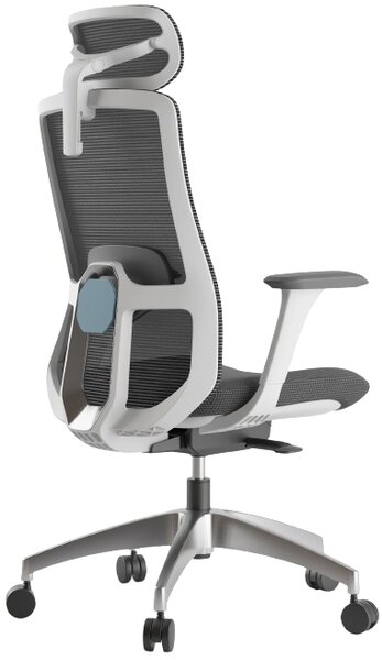 Ergonomická kancelářská židle MERCURY WISDOM SVĚTLE ŠEDÁ – síťovaná