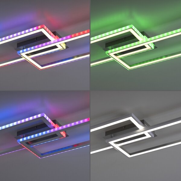 Leuchten Direkt14635-55-LED RGB Stmívatelné stropní svítidlo FELIX 34,5W/230V+DO