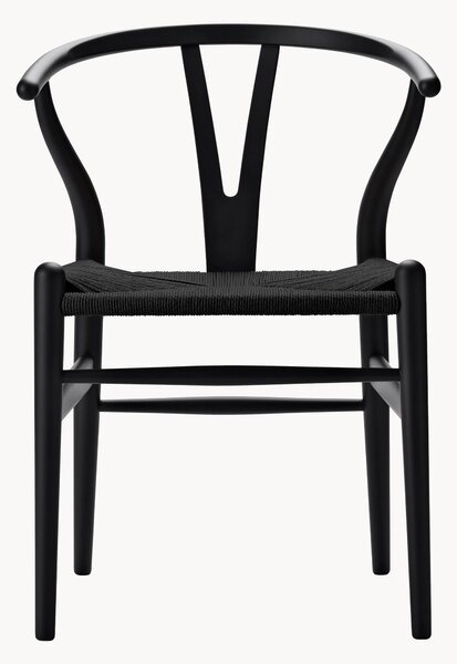 Dřevěná židle's ručně tkaným sedákem CH24 Wishbone Chair