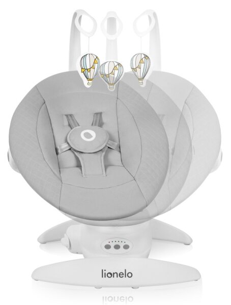 Lionelo - Dětské houpátko s melodií IRIS Grey Concrete