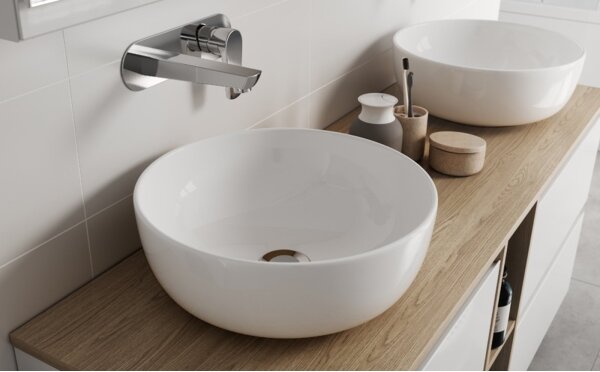 Cersanit K116-047-ECO - Umyvadlo na desku MODUO pr. 35 cm keramika/lesklá bílá
