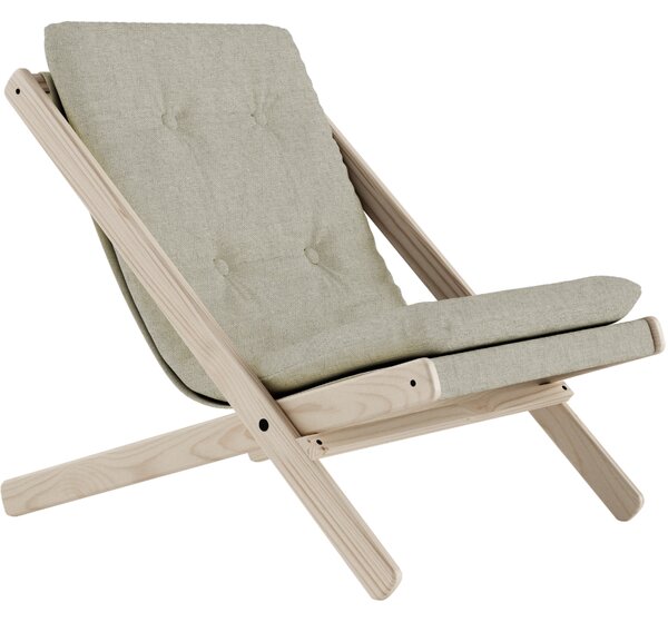 Šedé lněné skládací křeslo Karup Design Boogie