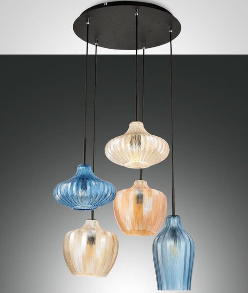 Fabas Luce 3725-49-363 - Lustr na lanku OLBIA 5xE27/40W/230V