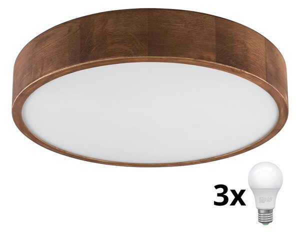 Brilagi - LED Stropní svítidlo CARVALHO 3xE27/60W/230V dub třešeň pr. 47 cm