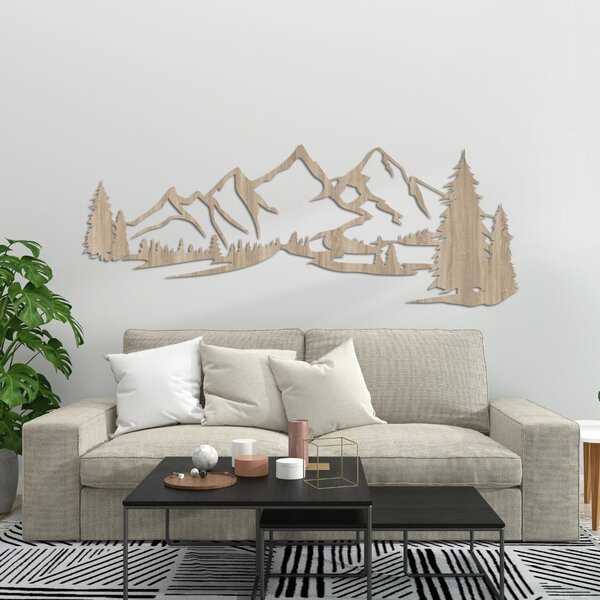 Dřevěný obraz na zeď - Les a hory | REHORA: HDF - Javor 55 x 20 cm 4658-109477 HDF0414-akcia20