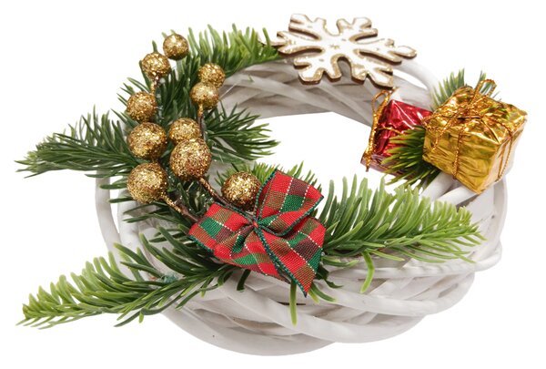 Adventní věnec Adventní věnec zlatobílý