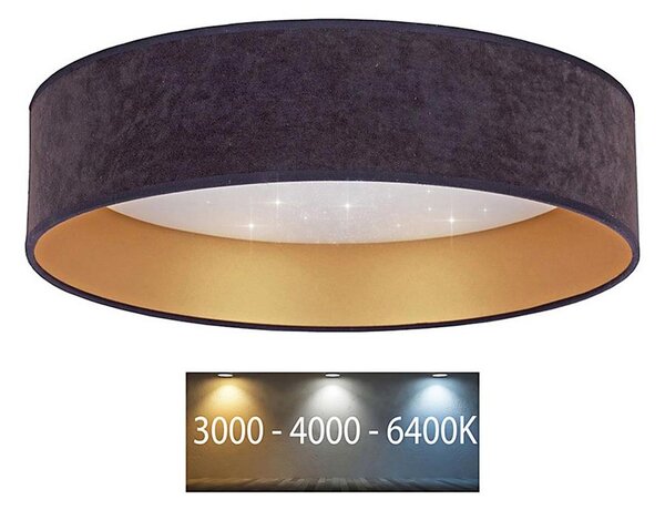 Brilagi - LED Stropní svítidlo VELVET STAR LED/24W/230V pr. 40 cm šedá/zlatá