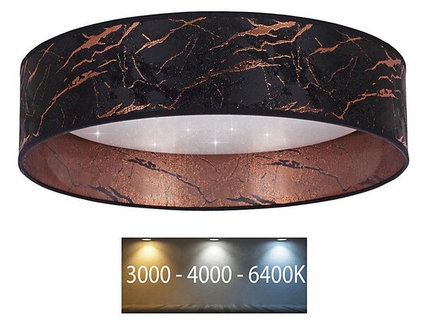 Brilagi - LED Stropní svítidlo VELVET STAR LED/24W/230V pr. 40 cm černá/měděná