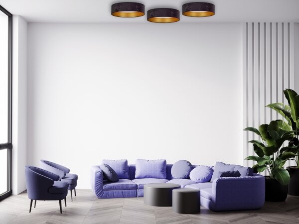 Brilagi - LED Stropní svítidlo VELVET STAR LED/24W/230V pr. 40 cm šedá/zlatá