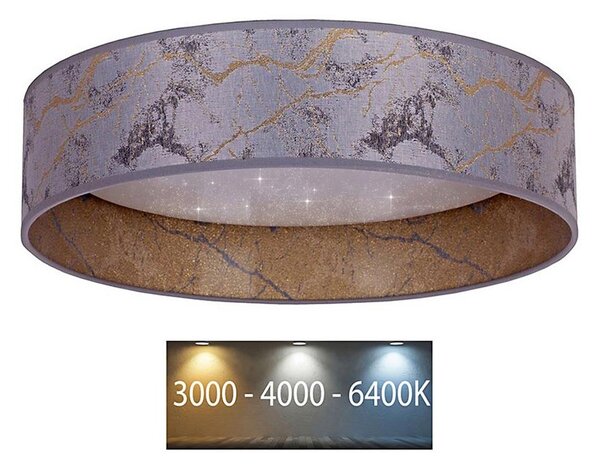 Brilagi - LED Stropní svítidlo VELVET STAR LED/24W/230V pr. 40 cm šedá/zlatá
